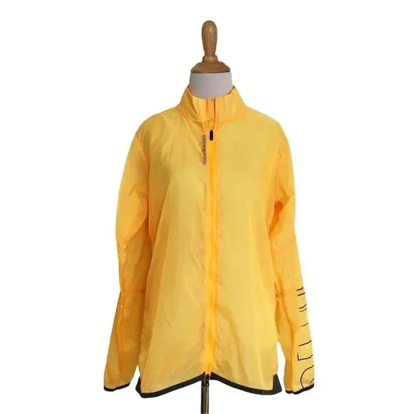 REEBOK x CROSSFIT The Clock Is Watching Lightweight Windbreaker Jacket Yellow M - Picture 1 of 11